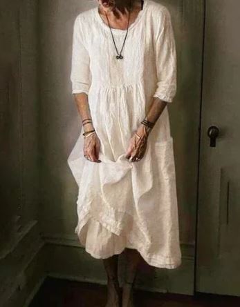 WW | Oversize Damenkleid aus Baumwoll-Leinen