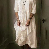 WW | Oversize Damenkleid aus Baumwoll-Leinen