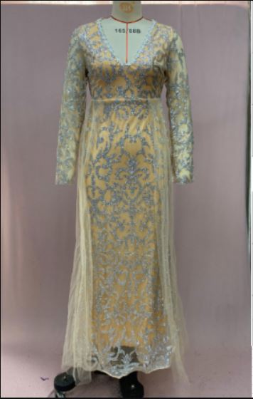 Damen Elegantes Abendkleid mit funkelnden Pailletten und voluminösem Rock WW