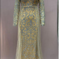 Damen Elegantes Abendkleid mit funkelnden Pailletten und voluminösem Rock WW