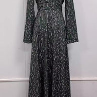 WW | Elegantes Langes Kleid mit Punkteprint