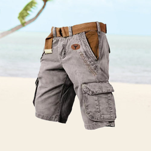WW | Kurze Hose Taschen Gürtel Lange Kurze Hose Herren Kurze Hose