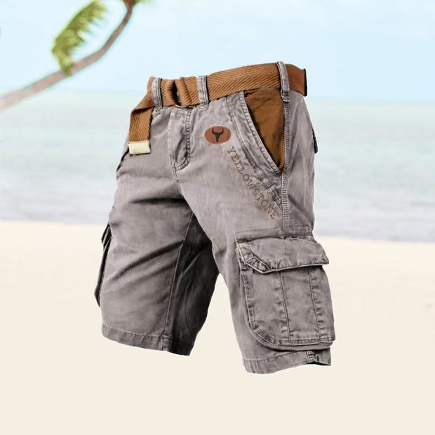 WW | Kurze Hose Taschen Gürtel Lange Kurze Hose Herren Kurze Hose