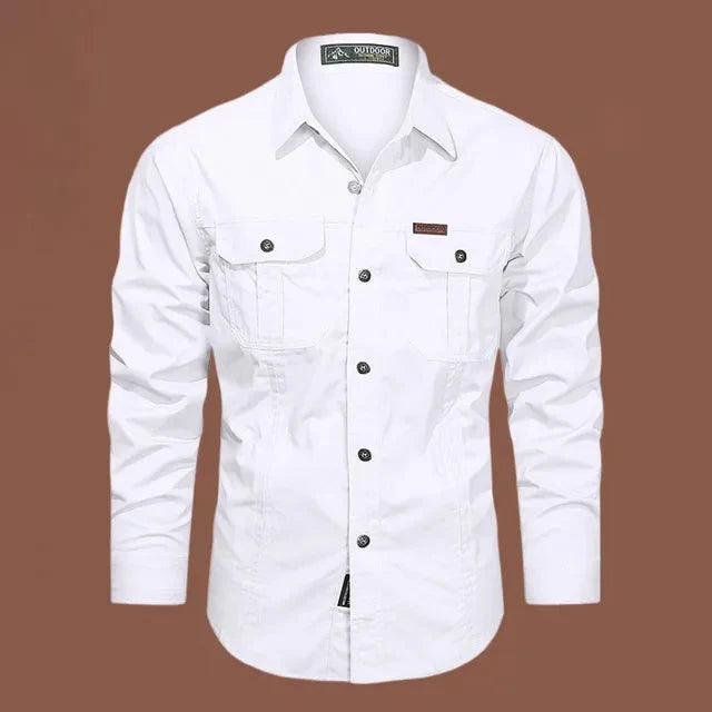 WW | Hemd Lange Ärmel Umschlagkragen Button up Hemd Herren Hemd