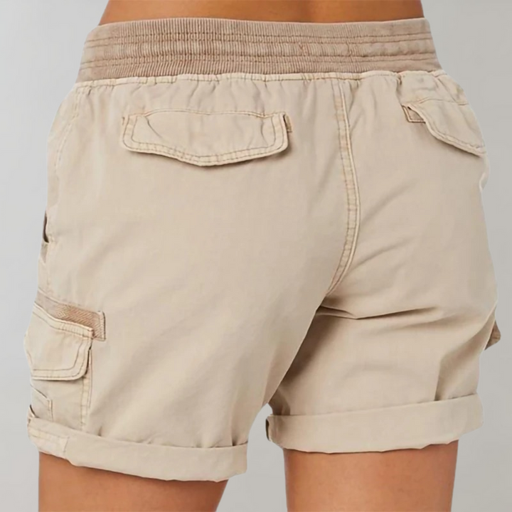 W&W Mode | Kurze Hose Lässige Damenhose Mit Kordel Und Hoher Taille Für Draußen