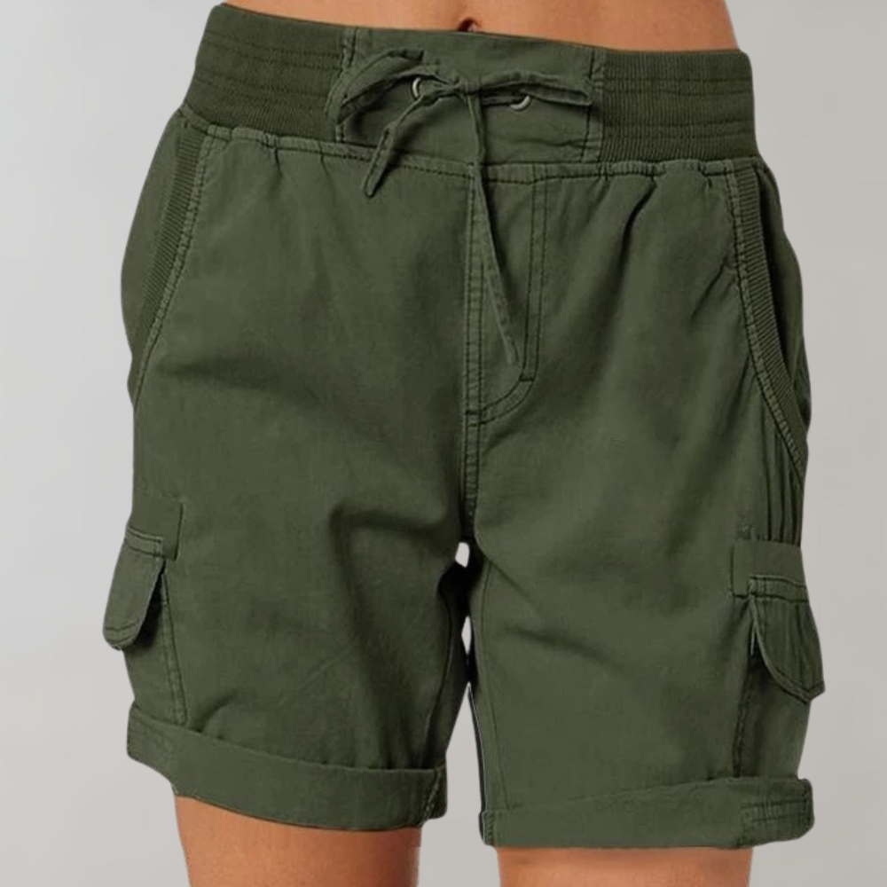 W&W Mode | Kurze Hose Lässige Damenhose Mit Kordel Und Hoher Taille Für Draußen