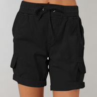 WW | Kurze Hose Lässige Damenhose Mit Kordel Und Hoher Taille Für Draußen