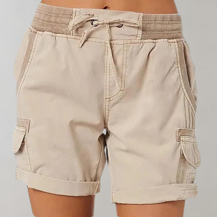 W&W Mode | Kurze Hose Lässige Damenhose Mit Kordel Und Hoher Taille Für Draußen