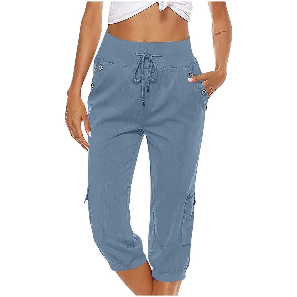 WW | Elastischer Taillenbund Caprihose Damenbekleidung