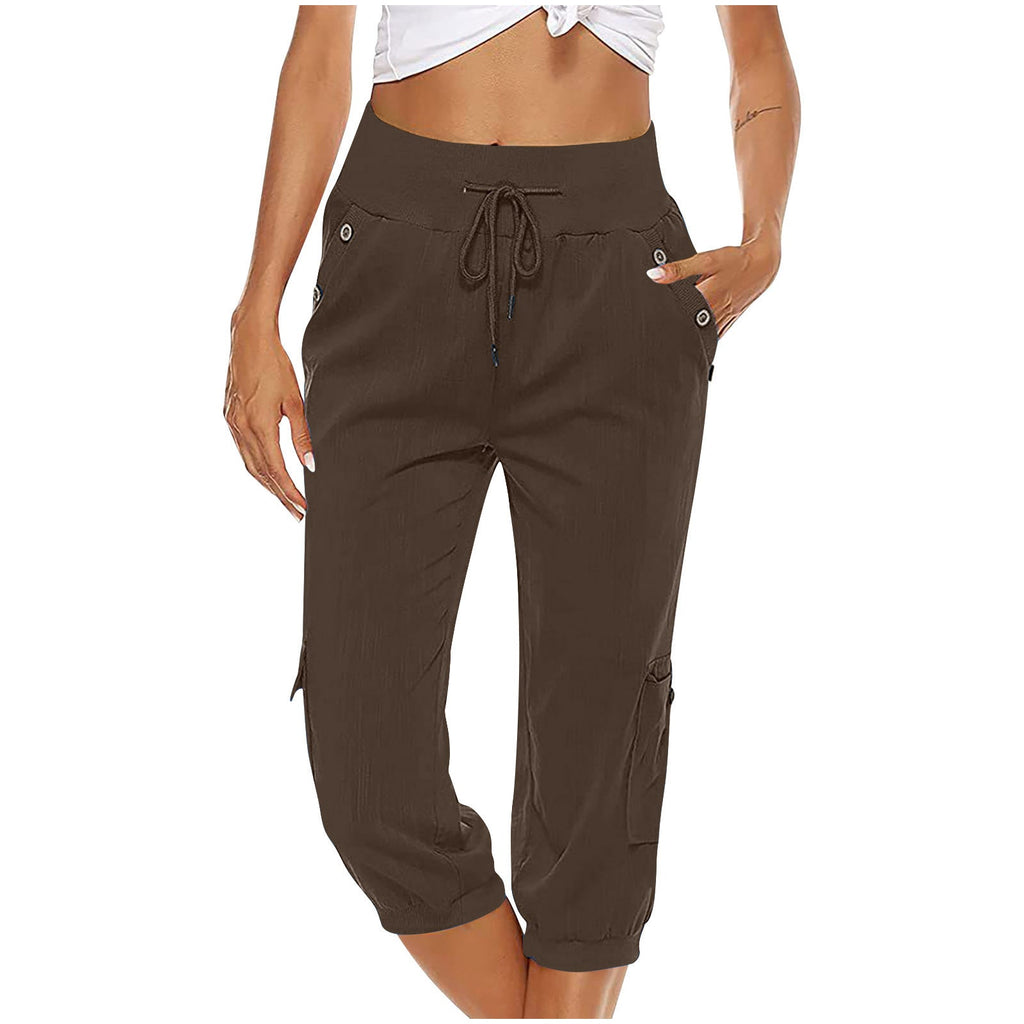 WW | Elastischer Taillenbund Caprihose Damenbekleidung