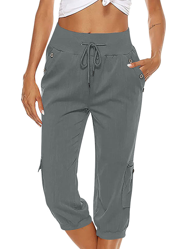 WW | Elastischer Taillenbund Caprihose Damenbekleidung