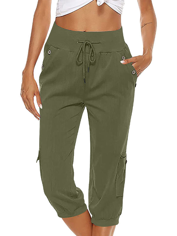 WW | Elastischer Taillenbund Caprihose Damenbekleidung