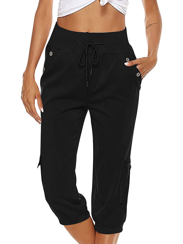 WW | Elastischer Taillenbund Caprihose Damenbekleidung