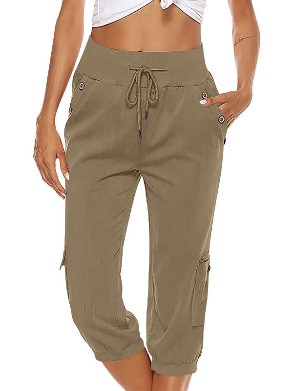 W&W Mode | Elastischer Taillenbund Caprihose Damenbekleidung