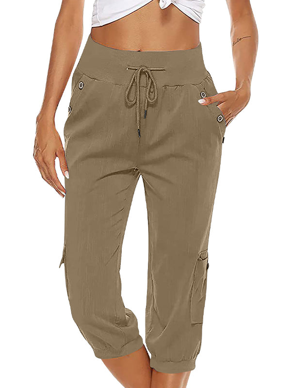 WW | Elastischer Taillenbund Caprihose Damenbekleidung