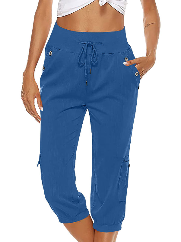 WW | Elastischer Taillenbund Caprihose Damenbekleidung