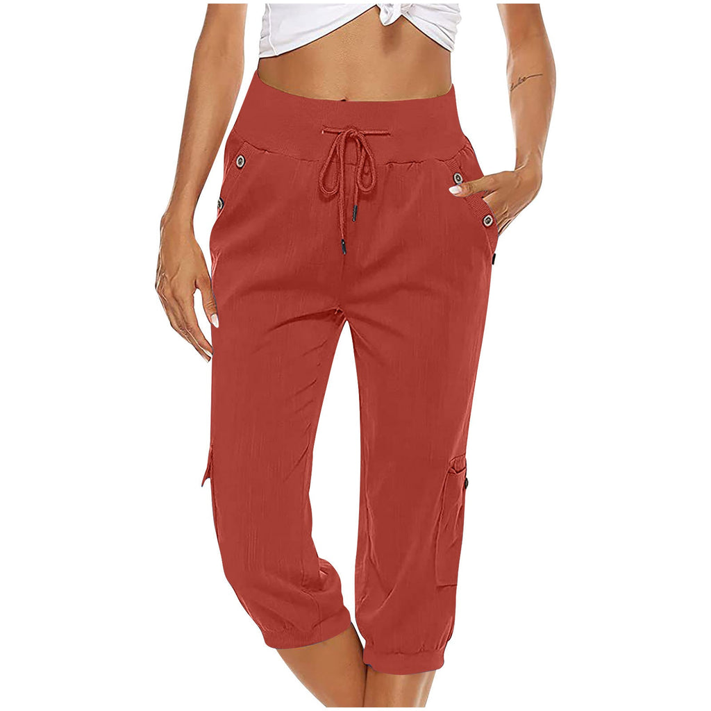 WW | Elastischer Taillenbund Caprihose Damenbekleidung