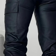 WW | Hochtaillierte Leder Jogginghose für Frauen