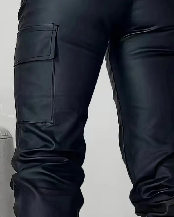 WW | Hochtaillierte Leder Jogginghose für Frauen