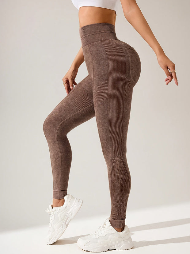 WW | Hohe Taille Sportleggings Mit Taschen Für Damen