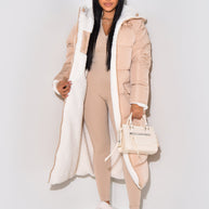 WW | Warme Gefütterte Winterjacke für Damen - Wendbare Fleecejacke