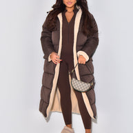 WW | Warme Gefütterte Winterjacke für Damen - Wendbare Fleecejacke