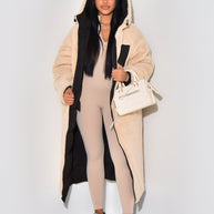 WW | Warme Gefütterte Winterjacke für Damen - Wendbare Fleecejacke