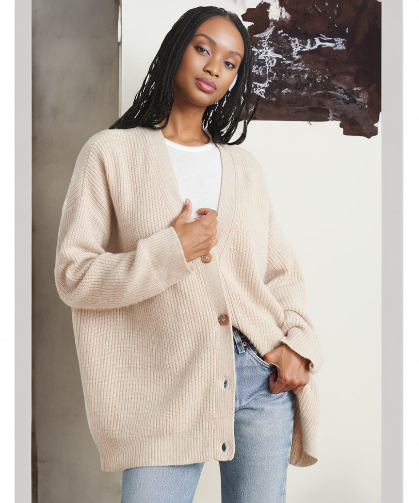 W&W Mode - Lässige Kokon-Strickjacke