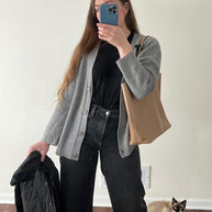 W&W - Lässige Kokon-Strickjacke