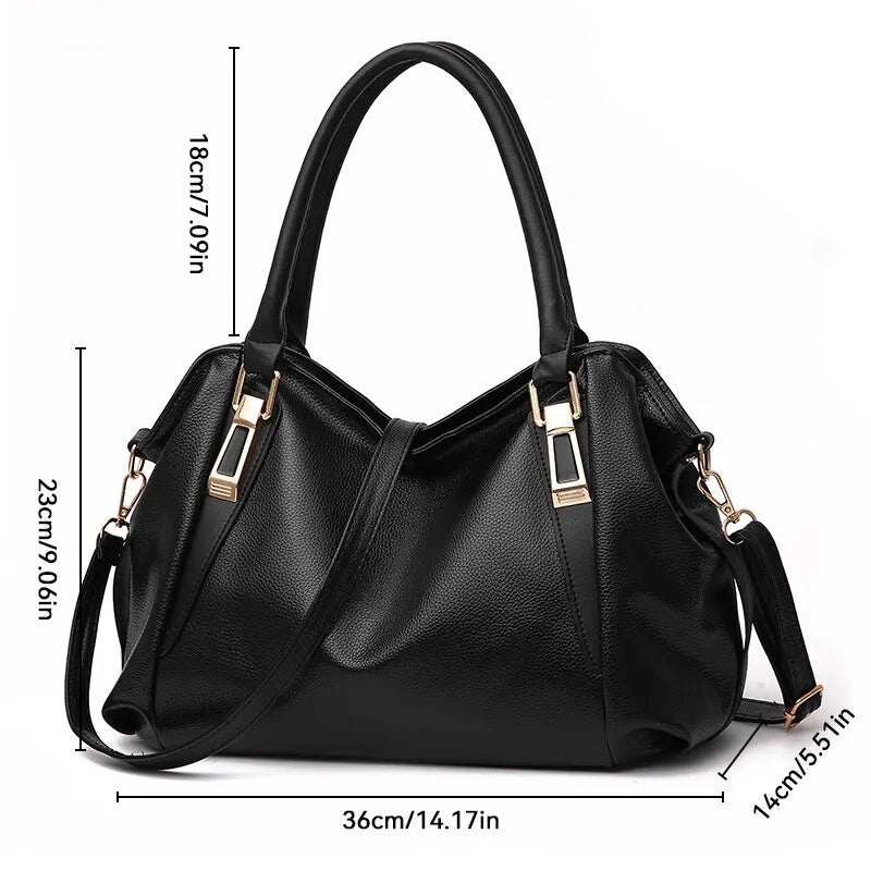 W&W Mode – Einfarbige Tote-Umhängetasche für Damen