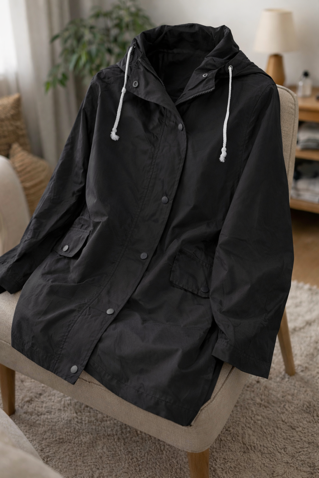 W&W Mode Damen Übergangsjacke mit Kapuze Leicht