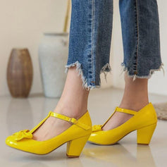 WW | Vintage Schuhe Damen Gelb Schleife