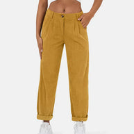 Damenhose in Cordoptik