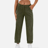 Damenhose in Cordoptik