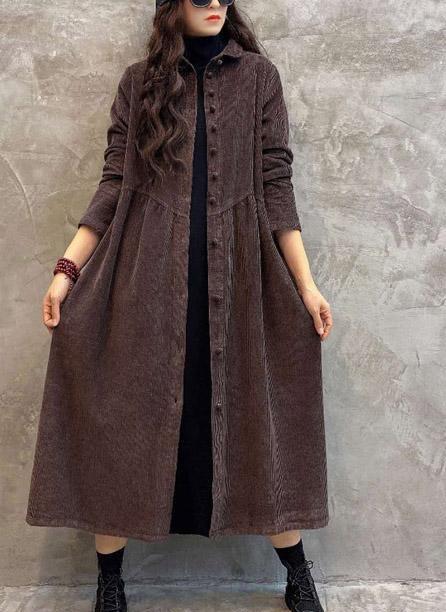 W&W Mode | Zeitlose Lange Cord-Jacke für Damen