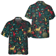WW | Weihnachtsgoldhirschmuster Hawaiian Shirt, Weihnachtsren Shirt, Beste Weihnachtsgeschenkidee