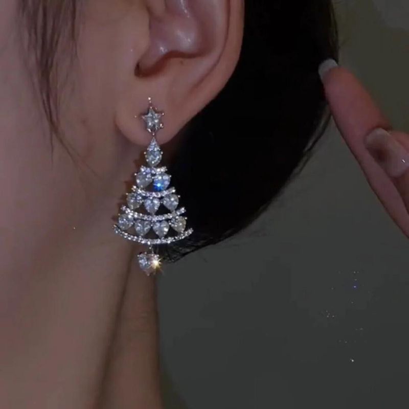 W&W Mode | Weihnachtsfunkeln Silber Ohrringe