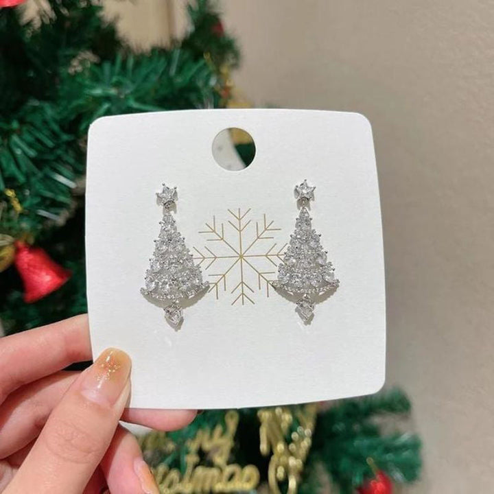 W&W Mode | Weihnachtsfunkeln Silber Ohrringe