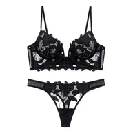 Schwarz Zartes Dessous-Set