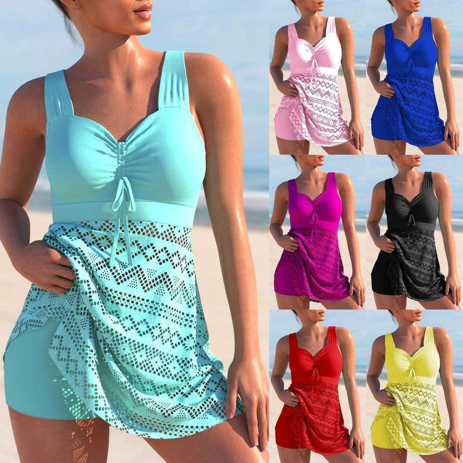 WW gepolsterter Tankini – Set aus Badeanzug und Shorts