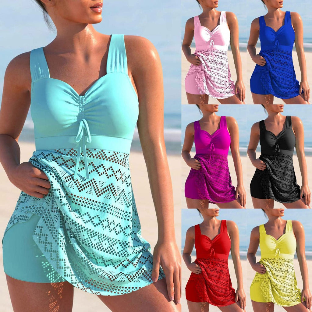 WW gepolsterter Tankini – Set aus Badeanzug und Shorts