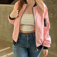 WW | Stilvolle Klassische Bomberjacke Mit Taschen
