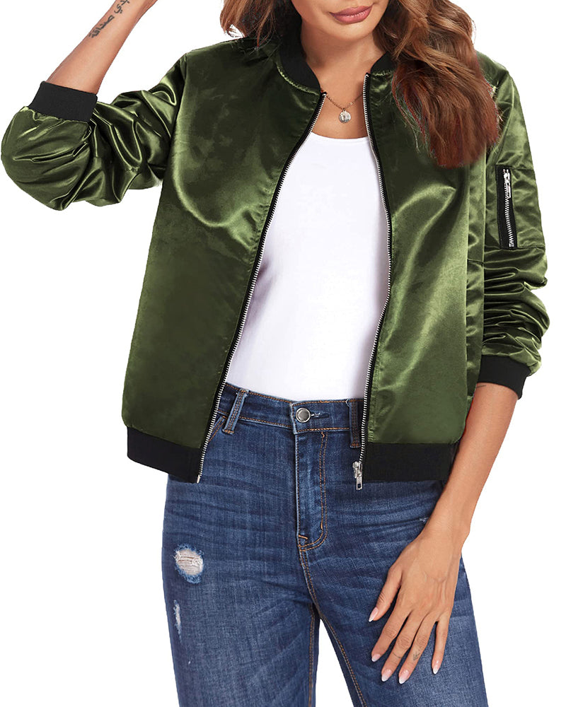 WW | Stylische Klassische Bomberjacke mit Taschen