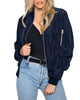 Satin marineblau