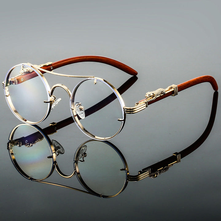 W&W Mode | Ovale Retro Sonnenbrille Aus Metall