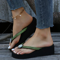 WW-Flop mit Keilabsatz - Strand - Sommer