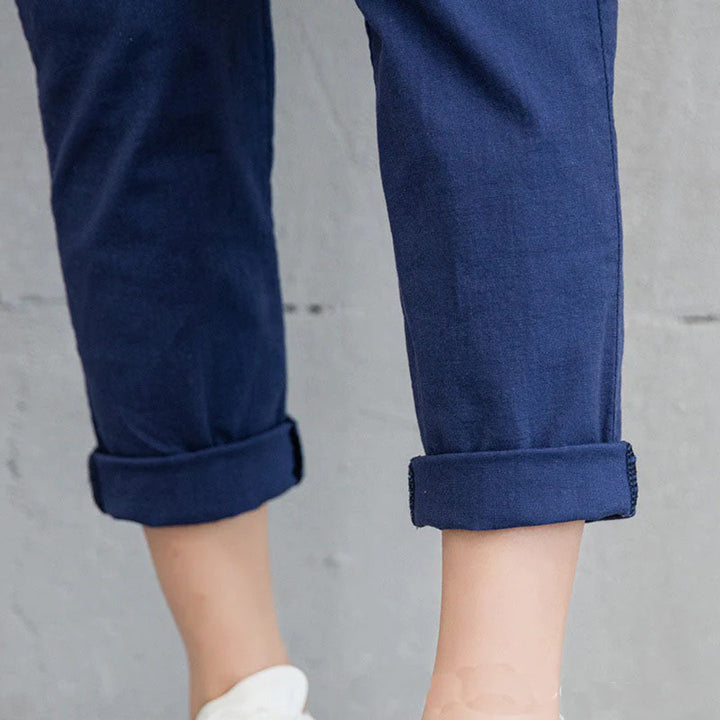 W&W Mode | Bequeme Damenhose in Schwarz, Khaki Und Blau