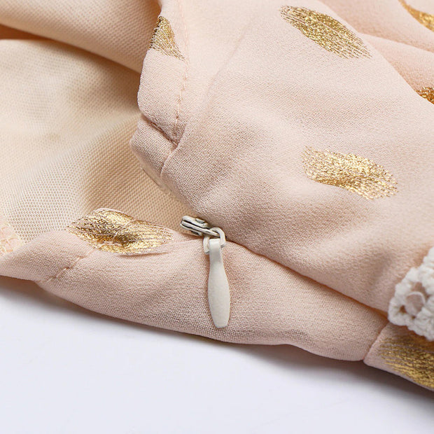 WW - Besticktes ärmelloses langes Kleid