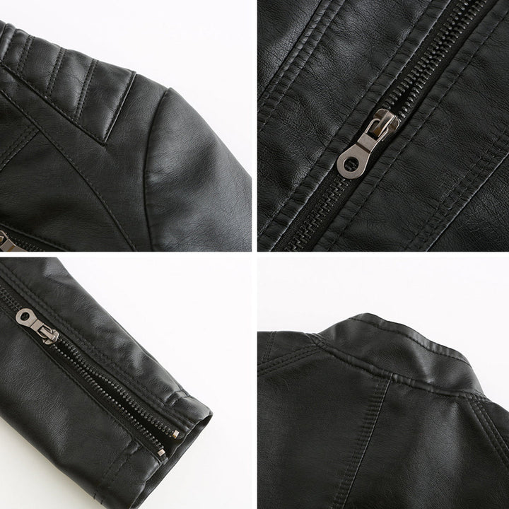 W&W Mode | Lederjacke für Damen - Modische Jacke mit Reißverschluss