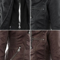 WW | Elegantes Motorradjacke Mit Kapuze Aus Hochwertigem Leder